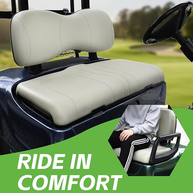 Golf Cart Front Seat Bottom and Back Rest Cushion Assembly Kit Replacement for Yamaha G29/Drive 2007-2016