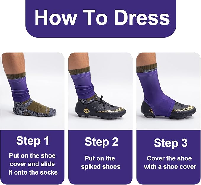 TUYUU Spats Football Cleat Covers,Youth Cleat Covers Football Keeps Dirt/Turf Debri Out,Bike Cleat Covers,Cleat Sleeves for Football Soccer Lacrosse Kids Teenagers Youths Adults.Cleat Cover