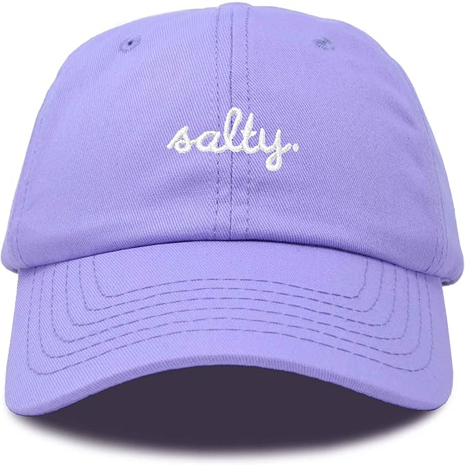 DALIX Salty Embroidered Cotton Beach Baseball Cap Adjustable Dad Hat Womens