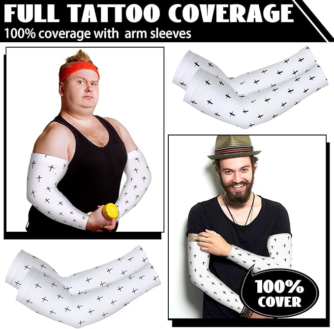 6 Pairs Faith Cross Arm Sleeves Baseball Arm Sleeves Youth Jesus Christian Gifts Bulk for Basketball Accessories