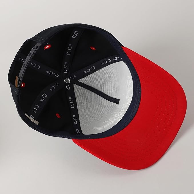 MIRMARU Two-Tone Vintage Canvas Trucker Hats for Men & Women, Adjustable Size Baseball Caps with Trendy Embroidered Design