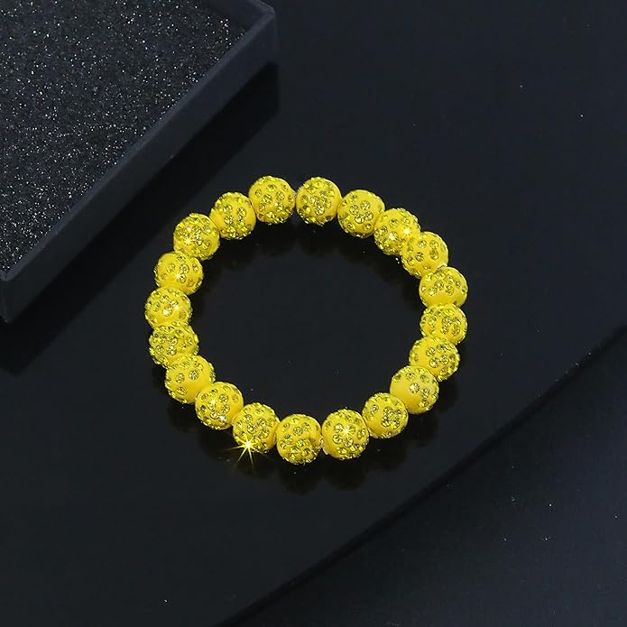 Baseball Bracelet for Women Men Baseball Mom Accessories Essentials Stuff Sparking Bead Bracelet Jewelry Baseballs Sport Fan Bracelet for Sports Game Team