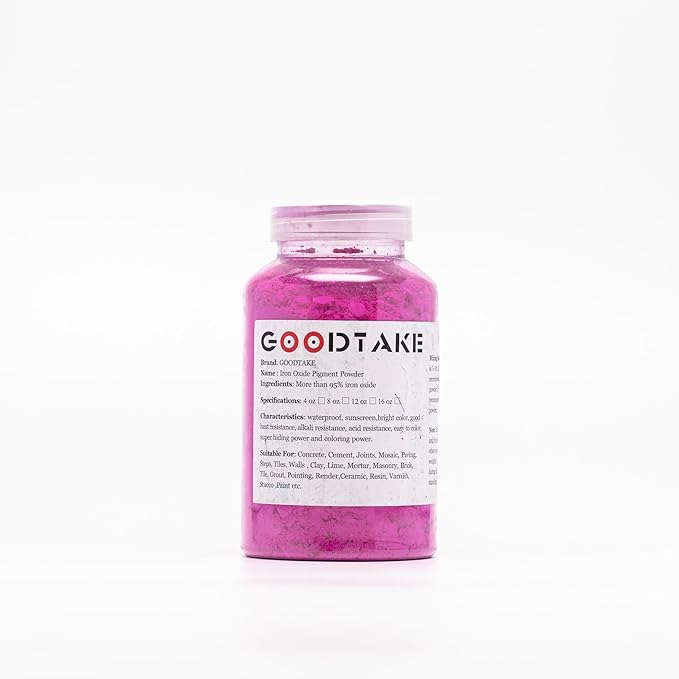 GOODTAKE Rose Red Iron Oxide Pigment Powder, Concrete Cement Dye Color - Image 7