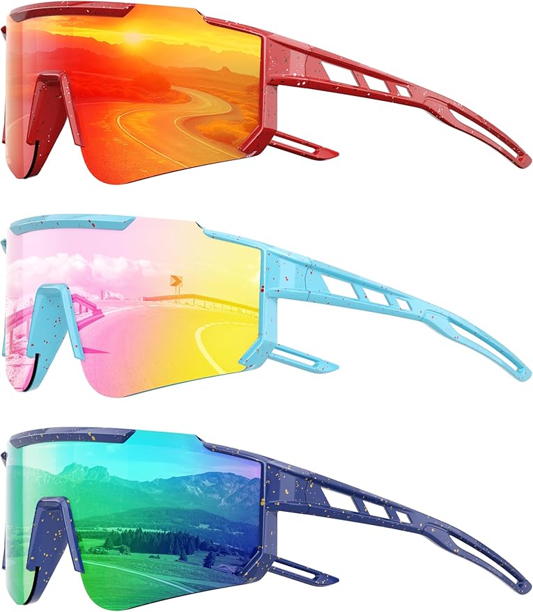 Kids Polarized Baseball Sunglasses - Youth Softball Cycling Sports Sunglasses for Boys Girls Ages 3-12 UV Protection