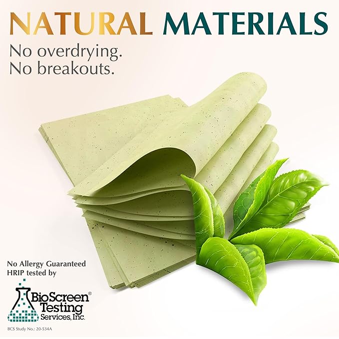 Natural Green Tea Oil Blotting Sheets - Image 8