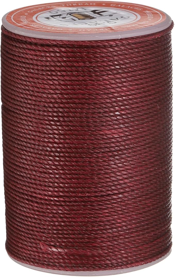 uxcell Round Leather Sewing Waxed Thread, 55m / 60 Yards Wax Polyester String by uxcell