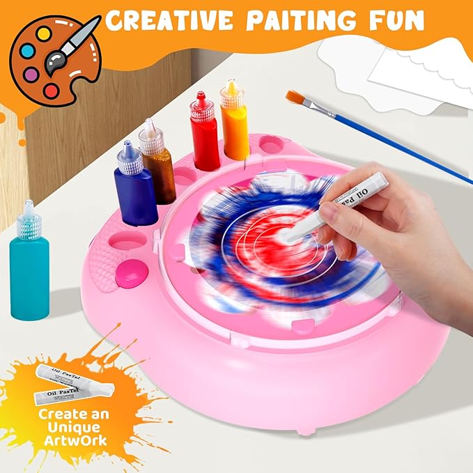 Paint Spin Art Machine Kit for Kids, Arts & Crafts Painting Spinner Toys Kits - Image 3