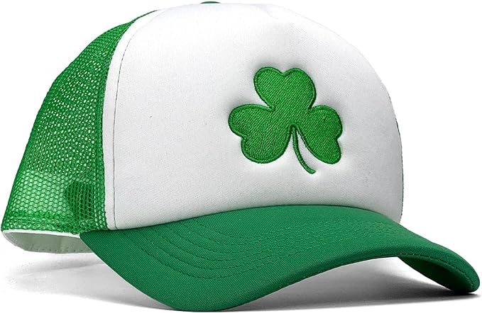 St Patricks Day hat Green Baseball Cap Shamrock Embroidered for man Women Funny
