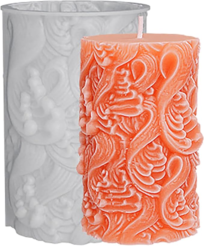 Flower Petal Cylinder Candle Mold - Image 3