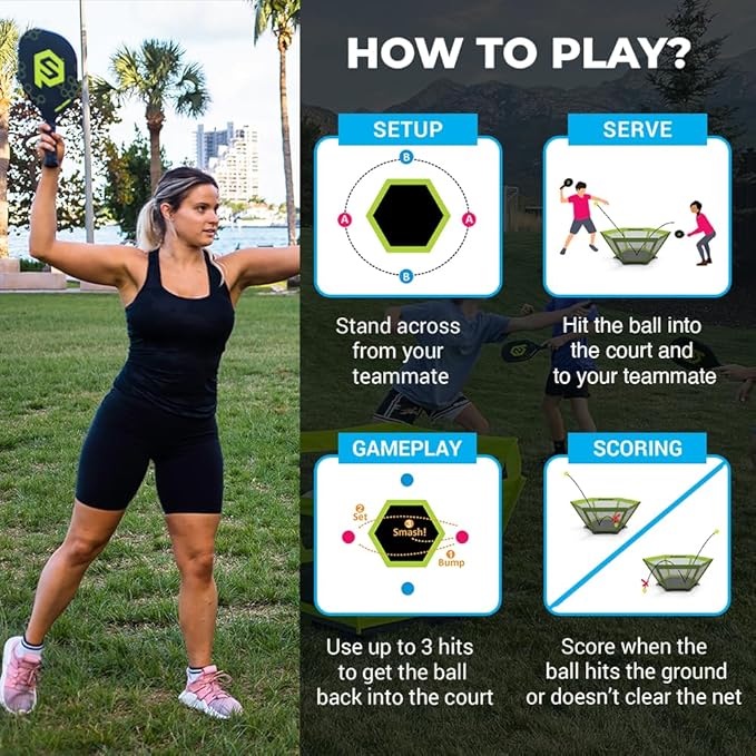 PaddleSmash - Pickleball Yard Game As Seen on Shark Tank - Beach, Tailgate & - Image 5