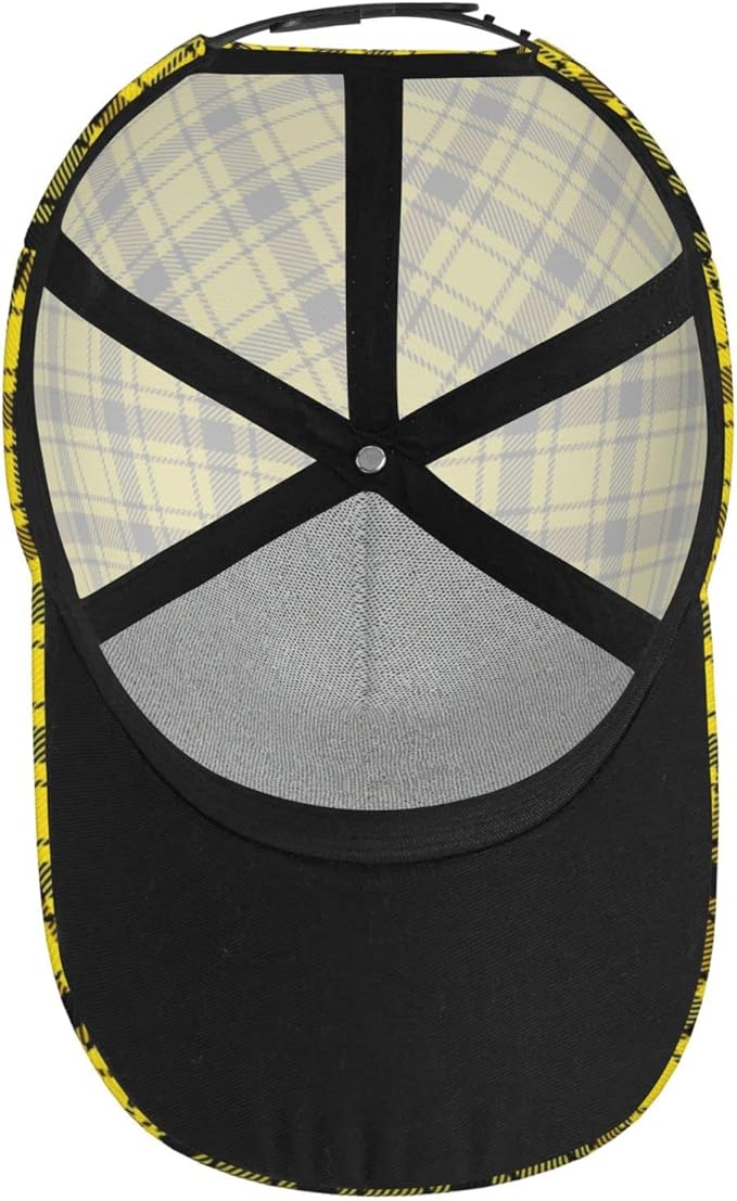 Vintage Cute Plaid Baseball Cap for Men Women,Adjustable Dad Hat Baseball Hat Summer Snapback Cap Outdoor