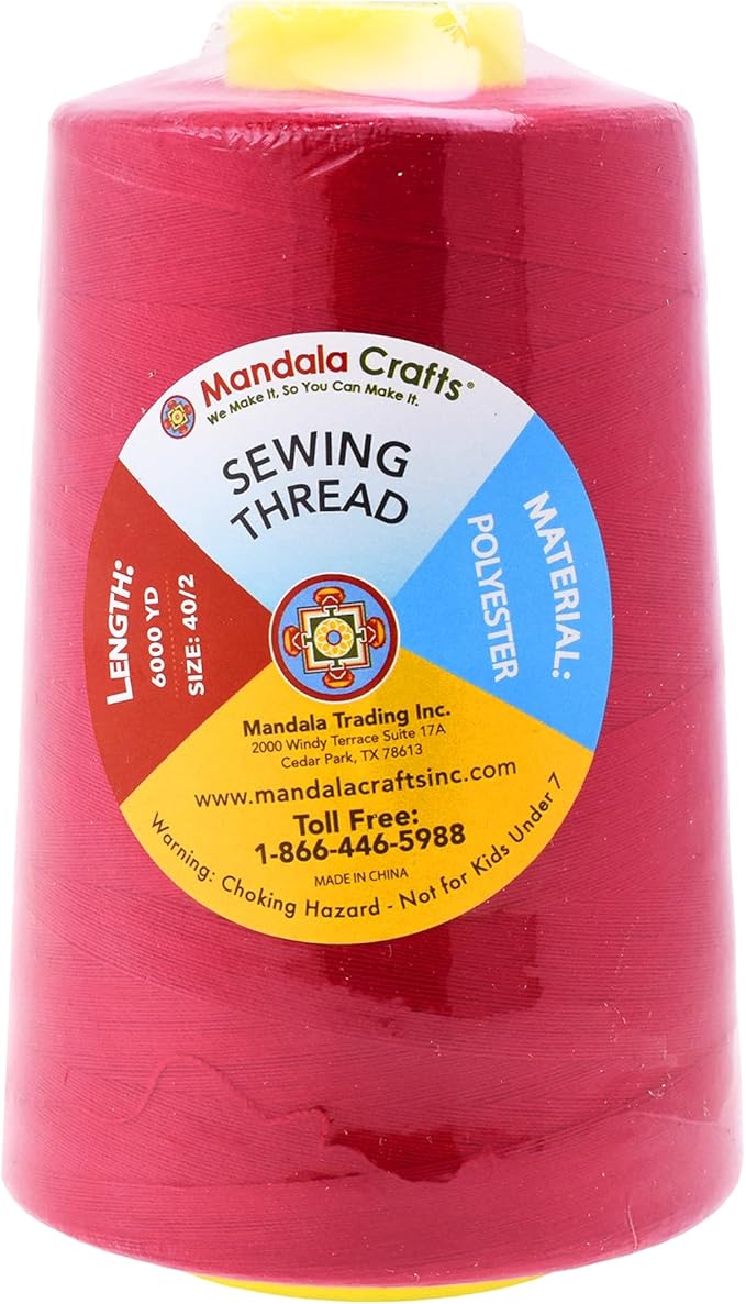 Mandala Crafts 4 Pack of Serger Threads Cones Spools - Image 3
