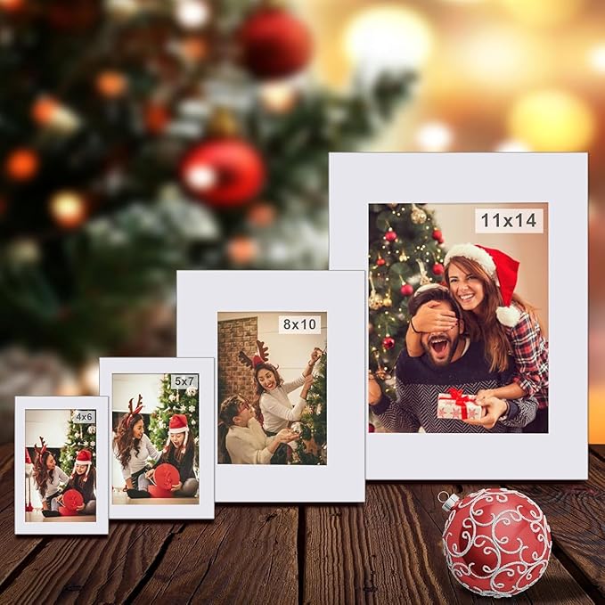 Egofine Pack of 5 White Pre-Cut 5x7 Picture Mat - Image 6