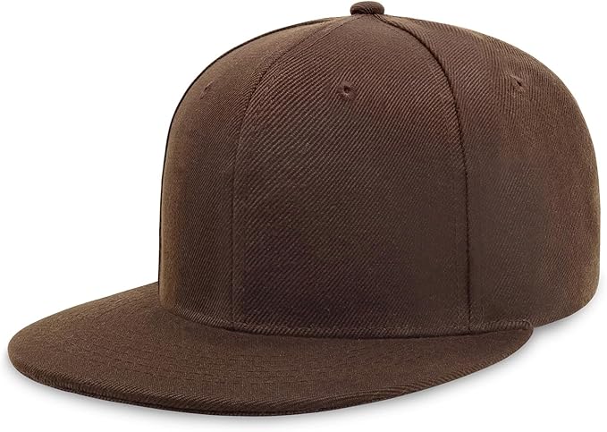 CHOK.LIDS Flat Bill Visor Classic Snapback Hat Blank Adjustable Brim High Top End Trendy Color Style Plain Tone Baseball Cap