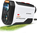 Golf Rangefinder with Slope - 1300/1500 Yards Laser Range Finder for Golf & Hunting, 7X Magnification, High-Precision Flag Locking Vibration, Rechargeable, IP54 Waterproof, Built-in Magnetic Strip