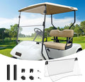 EZGO TXT Windshield, EZGO Windshield for Golf Cart Suitable for 1995-2013 EZGO TXT Model, PC UV Resistant, Foldable Golf Cart Windshield Replacement with Windshield Clips