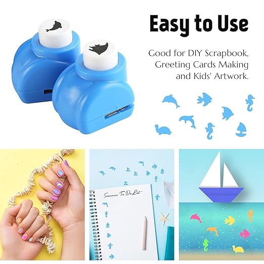 LOVEINUSA 10-Piece Sea Animal Shaped Craft Punch Set - Image 6