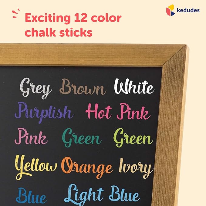 Kedudes Dustless Chalk with Eraser, 24pk - Image 5