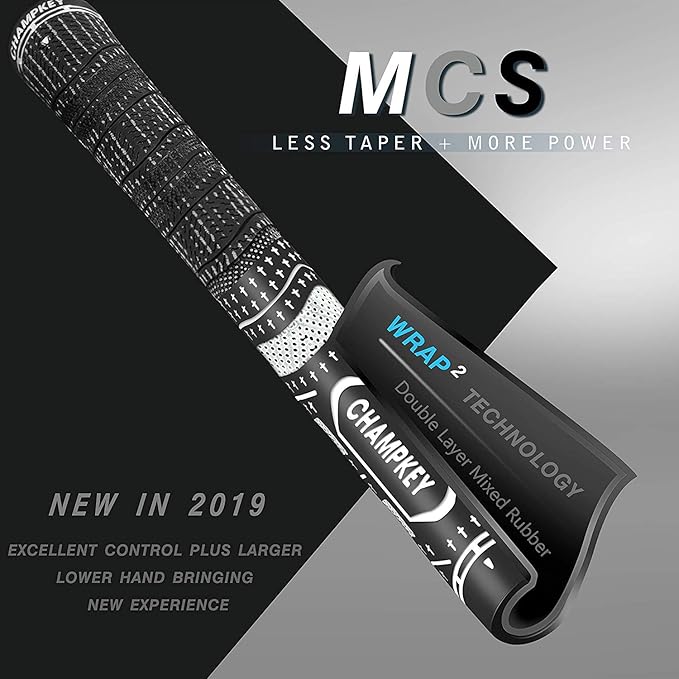 CHAMPKEY Premium Hybrid Golf Grips 13 Pack with All Repair Kits - All Weather Performance Golf Club Grips - High Traction and Control Half Corded Golf Grips for Men