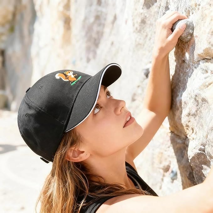 Embroidered Baseball Cap for Men Women, Breathable Cotton Adjustable Hat, Various Patterns for Casual Daily Outfits