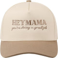 MIRMARU Two-Tone Vintage Canvas Trucker Hats for Men & Women, Adjustable Size Baseball Caps with Trendy Embroidered Design