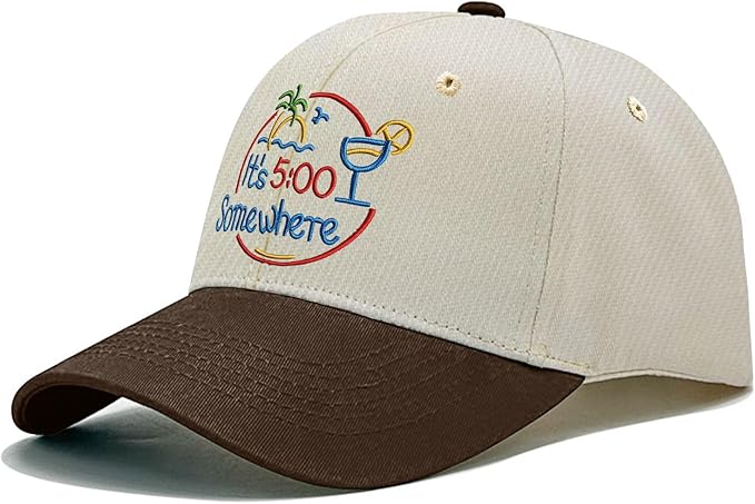 Jimmy Music Buffett Accessories Hats Its 5 Oclock Some Where Baseball Cap Mom Hat Pigment Black Womens Bucket