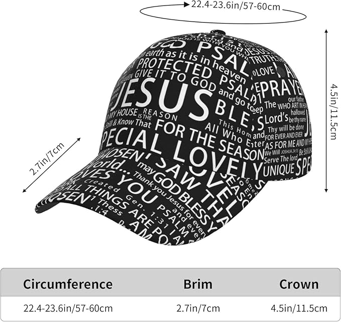 Jesus Baseball Cap Christian Trucker Hat Easter Hats Religion Snapback Cap Adjustable for Women Men