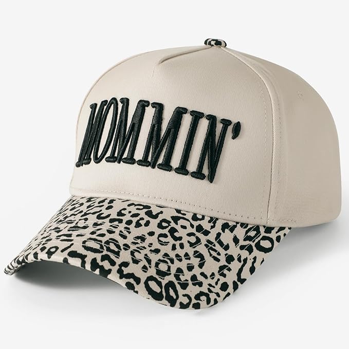 Mommin Trucker Hat, Mothers Day Gifts for Mom Wife, Vintage Two Tone Ponytail Baseball Cap, Adjustable Embroidered Hat