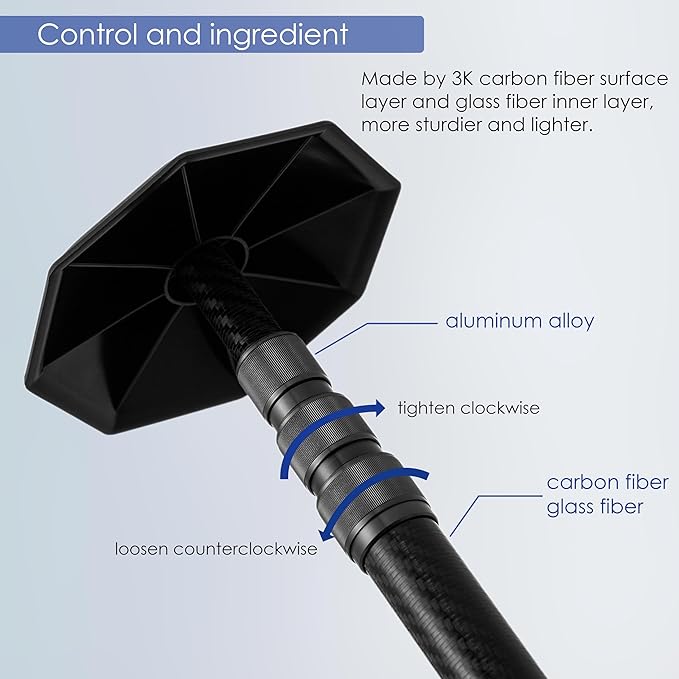 Carbon Fiber Golf Travel Bag Support Rod - Thick Anti-Impact Cover and Lightweight Travel Golf Bag Support Pole, Golf Club Travel Protection Kit