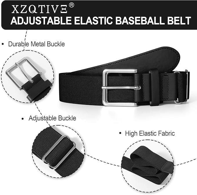 XZQTIVE Baseball Softball Socks and Baseball Softball Belt Combo Set Knee-High Soccer Socks for Kids Youth Adult