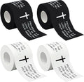 4 Pcs Christian Athletic Tapes 2in x 23ft Religious Bible Verse Sport Tape White Black Cross Athletic Wrist Tapes for Sports Gymnastics Football Baseball Tennis Boxing Athlete First Aid Injury Wrap
