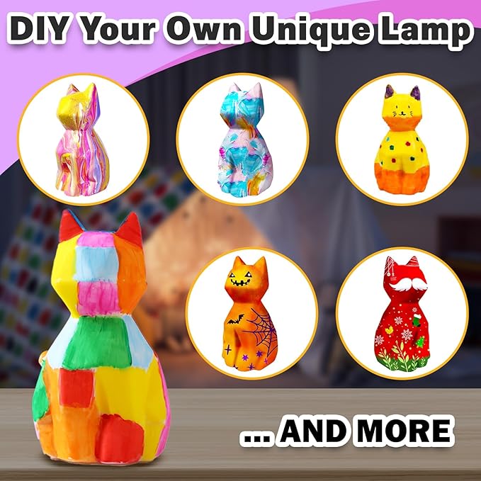 FUNZBO Paint Your Own Cat Lamp Kit - Image 6
