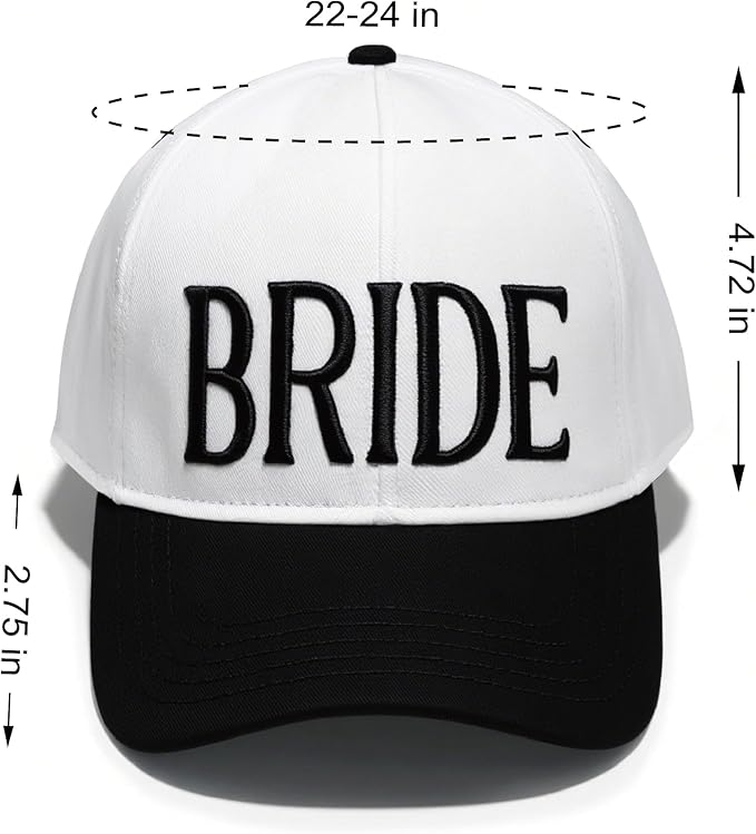 LADY&HOME Bride Baseball Hat,Bach Party Decorations,Bridal Shower Accessory,Bride to Be Gift,Bridesmaid Favor