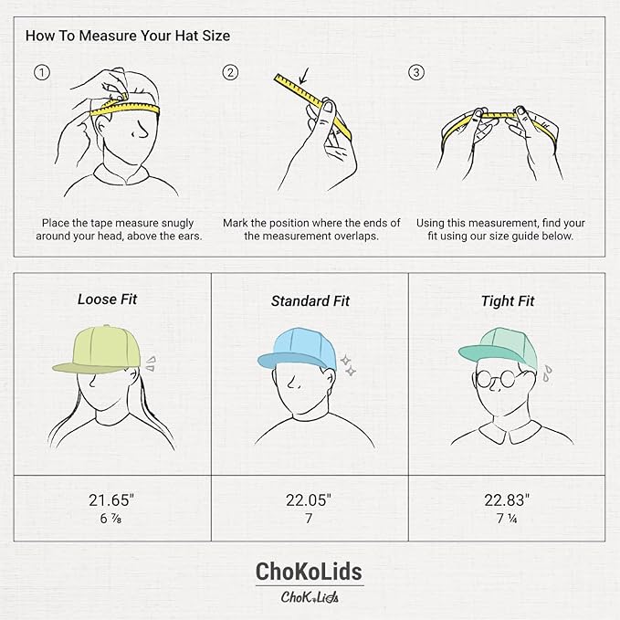 CHOK.LIDS Flat Bill Visor Classic Snapback Hat Blank Adjustable Brim High Top End Trendy Color Style Plain Tone Baseball Cap