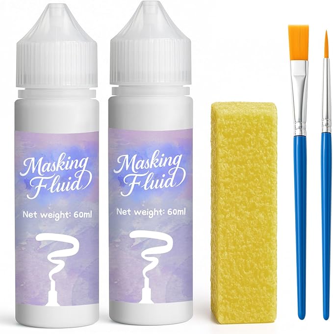 120ml Masking Fluid for Watercolor Painting, Art Watercolor Masking Fluid by 1DFAUL