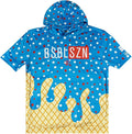 Baseball Lifestyle 101 BSBL SZN Youth Short Sleeve Hoodie with Front Pouch Pocket V2 Ice Cream Sizes Youth Small to XL