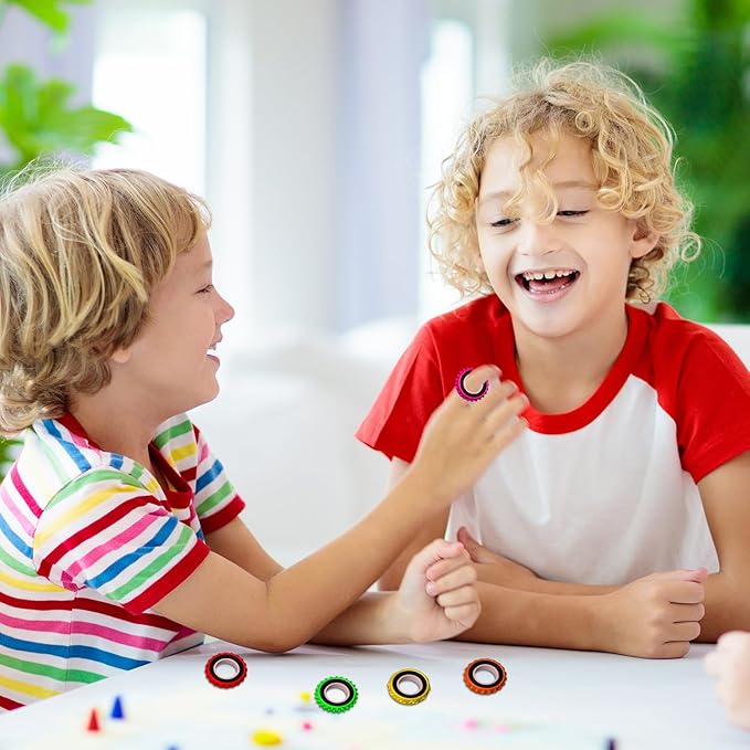 Fidget Toys Sensory Ring for Kids, Finger Spinner Rings Quiet Finger Spinne Fun - Image 4