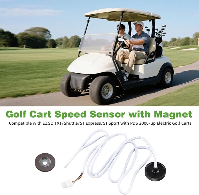 Roykaw 36v Golf Cart Speed Sensor with Magnet Compatible with EZGO TXT/Shuttle/ST Express/ST Sport with PDS 2000-up Electric Golf Carts, Replace OEM# 73327-G01, 73328-G01