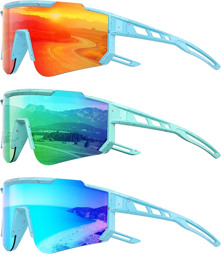 Kids Polarized Baseball Sunglasses - Youth Softball Cycling Sports Sunglasses for Boys Girls Ages 3-12 UV Protection