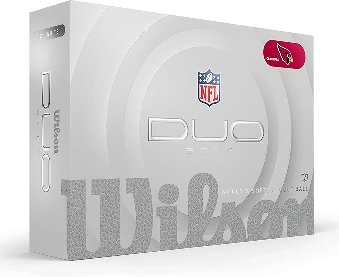 WILSON 2025 Duo Soft NFL Golf Ball - 12 Balls, White, Atlanta Falcons
