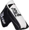 The Golf Father Funny Golf Club Covers, Driver Fairway Wood Hybrid Headcover, Mallet Putter Covers Blade Headcovers Putter Cover Magnetic, Black and White Color Iron Covers for Most Brands