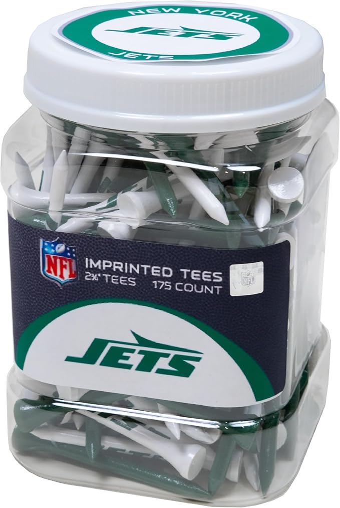 Team Golf NFL Green Bay Packers Jar Of 175 Golf Tees 2-3/4" Golf Tees, 175 Pack, Regulation Size, Multi Team Colors