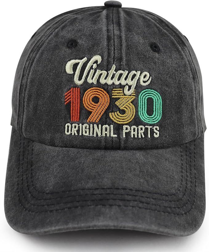 90th 80th 70th 60th 50th 40th 30th Birthday Gifts for Women Men, Vintage 1936 1946 1956 1966 1976 1986 1996 Hat