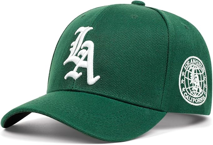 UMiCHOi Los Angeles Dad Hat for Adults Men Women Black Green Hat Baseball Cap for Teens Youth