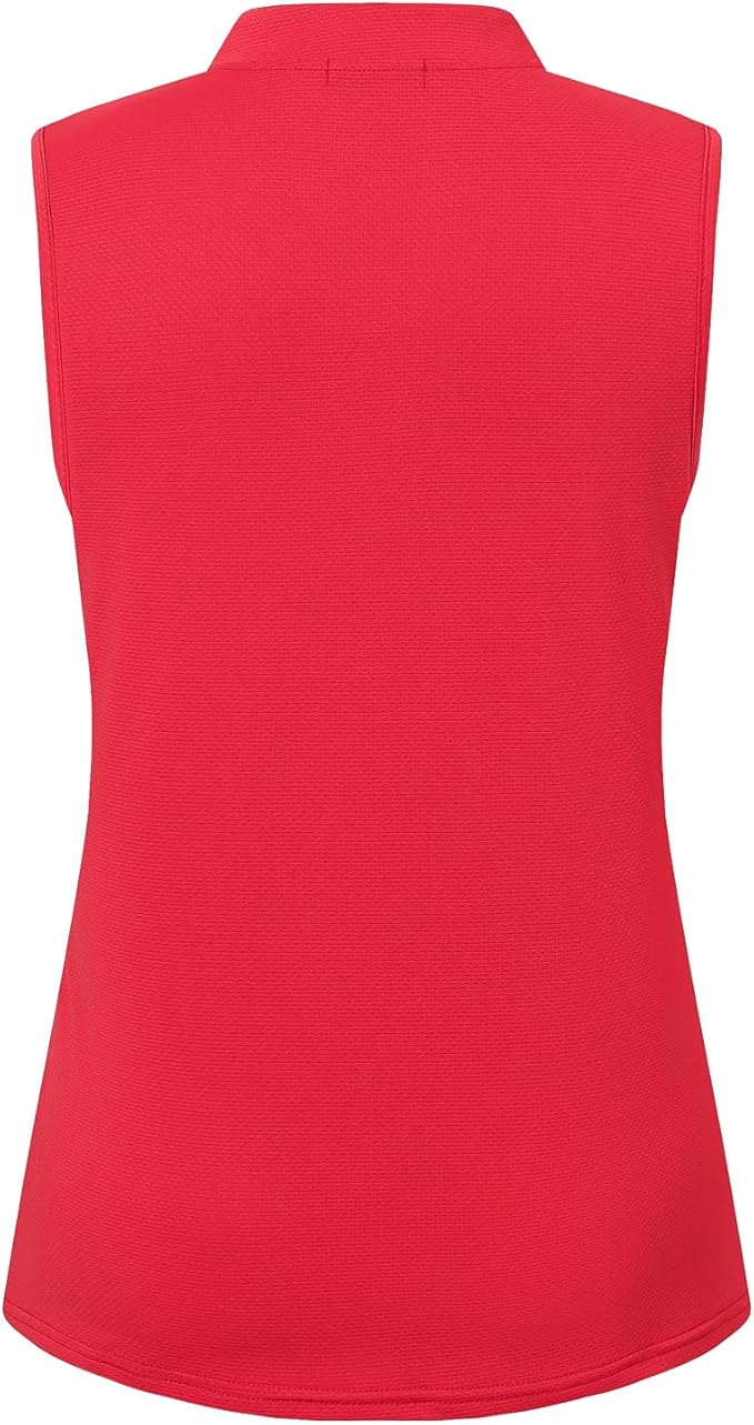 Womens Sleeveless V Neck Golf Polo Shirts