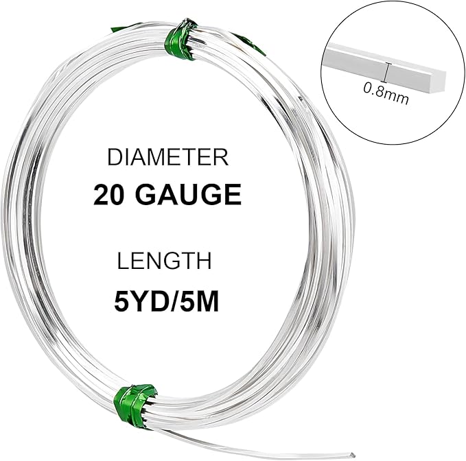 BENECREAT 20 Gauge 16 Feet Brass Square Wire - Image 2