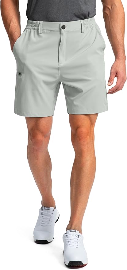 Pinkbomb Men's Golf Shorts with 6 Pockets Stretch Quick Dry Hiking Work Dress Shorts for Men