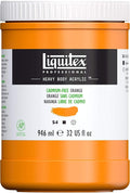 Liquitex Professional Heavy Body Acrylic Paint, 32-oz Pot, Cadmium Free Orange by Liquitex