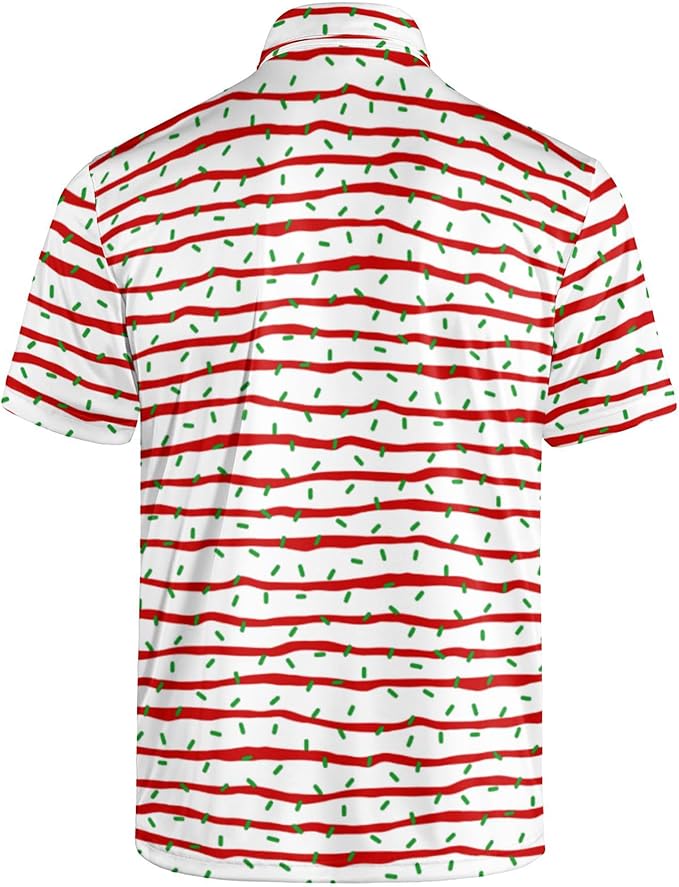 Golf Polo Shirts for Men Funny Print Short Sleeve Golf Shirts Performance Golf Polos