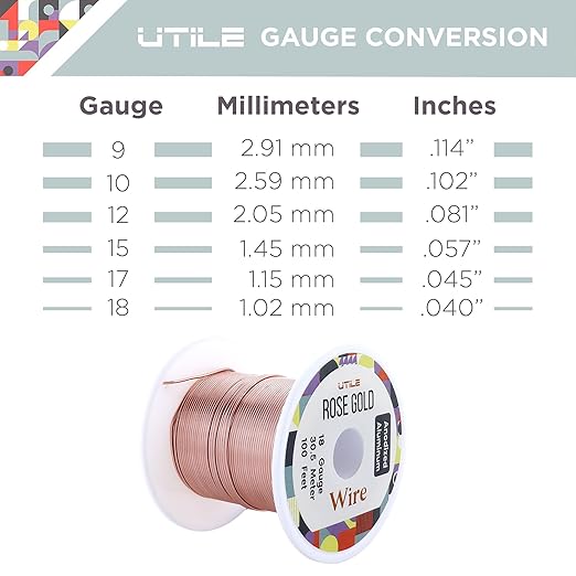 UTILE Armature Aluminum Wire 100 ft 18 Gauge 1.2 mm Anodized Craft Bendable - Image 5